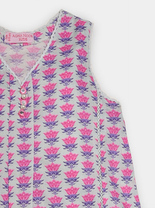 (Kids) - 2 Piece Digital Printed Lawn Suit FKD-037