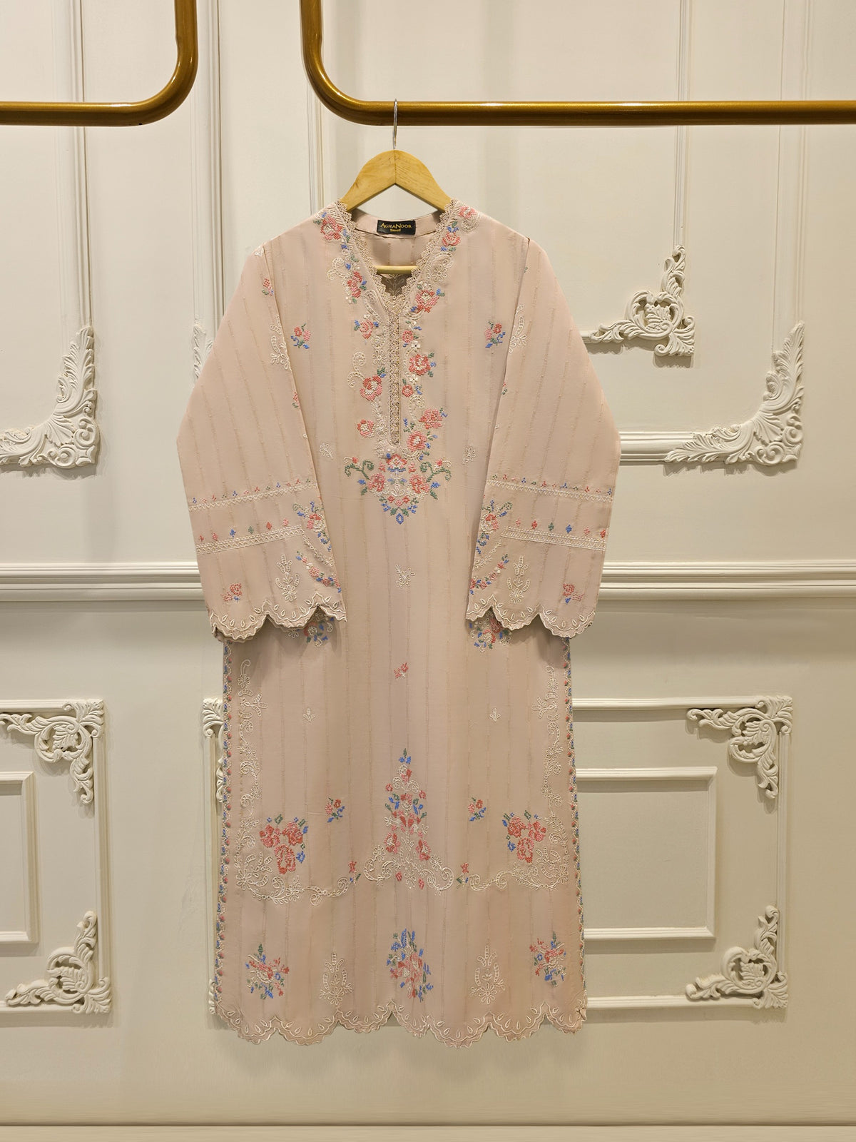 2 Piece - Embroidered Jacquard Suit S112053