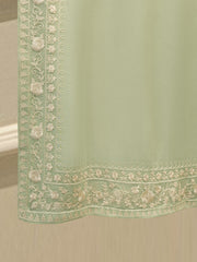 3 Piece - Pure Chiffon Embroidered Suit S112185
