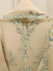 3 Piece - Pure Embroidered  Organza  Suit S112181