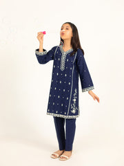 (Kids) 2 Piece - Embroidered Lawn Suit FKD-085