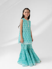(Kids) 2 - Piece Printed Lawn Suit KD-035