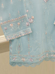 3 Piece - Pure Embroidered Cotton Net Suit S112446