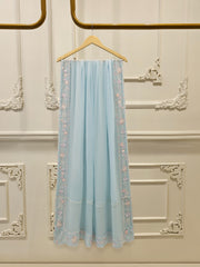 3 Piece - Pure Embroidered Cotton Net Suit S112446