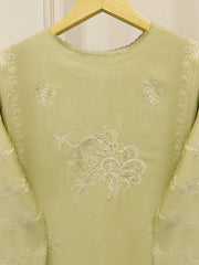 3 Piece-  Pure Embroidered Sheesha Silk Suit S112570