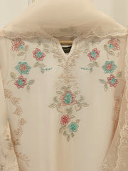 3 Piece-  Pure Embroidered Sheesha Silk Suit S112727