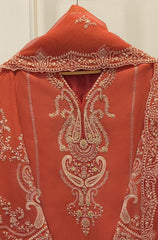 3 Piece- Pure Khaddi Silk Embroidered Suit S112816