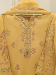 3 Piece - Embroidered Kora Cotton Suit  S112819