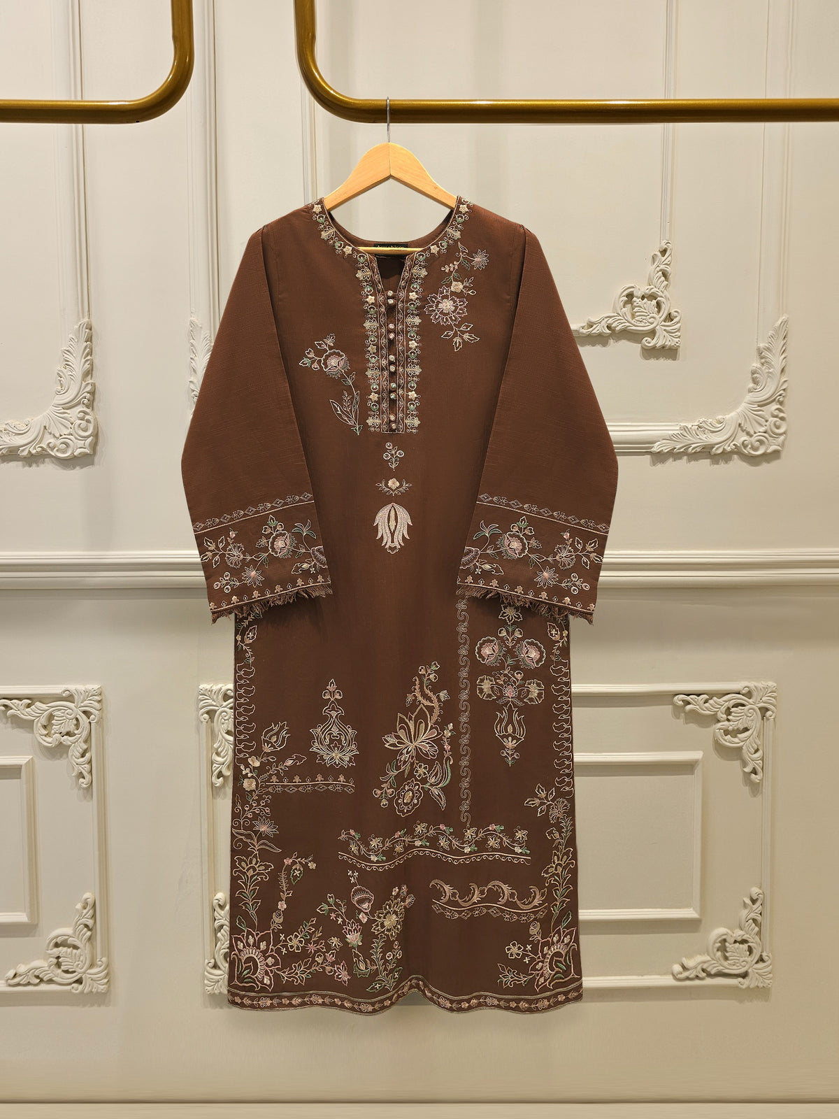 2 Piece - Embroidered  Khaddar Suit S112859