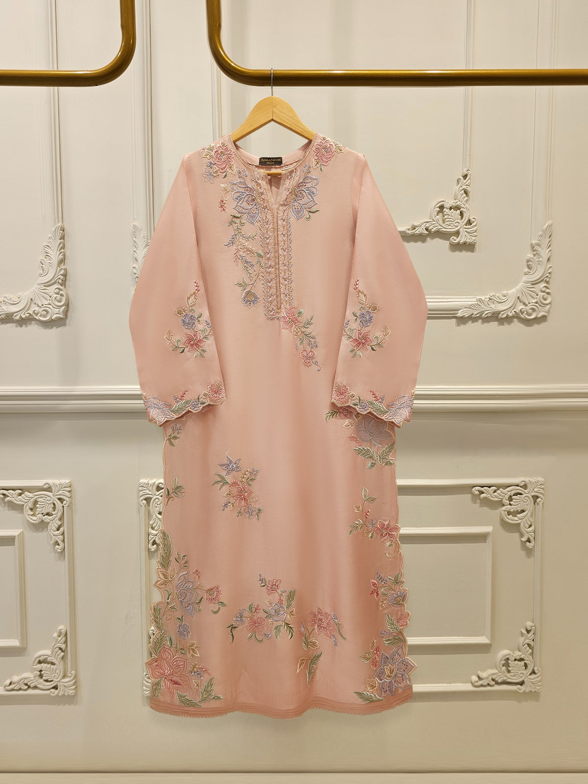 Pure Embroidered Sheesha Silk shirt S112860