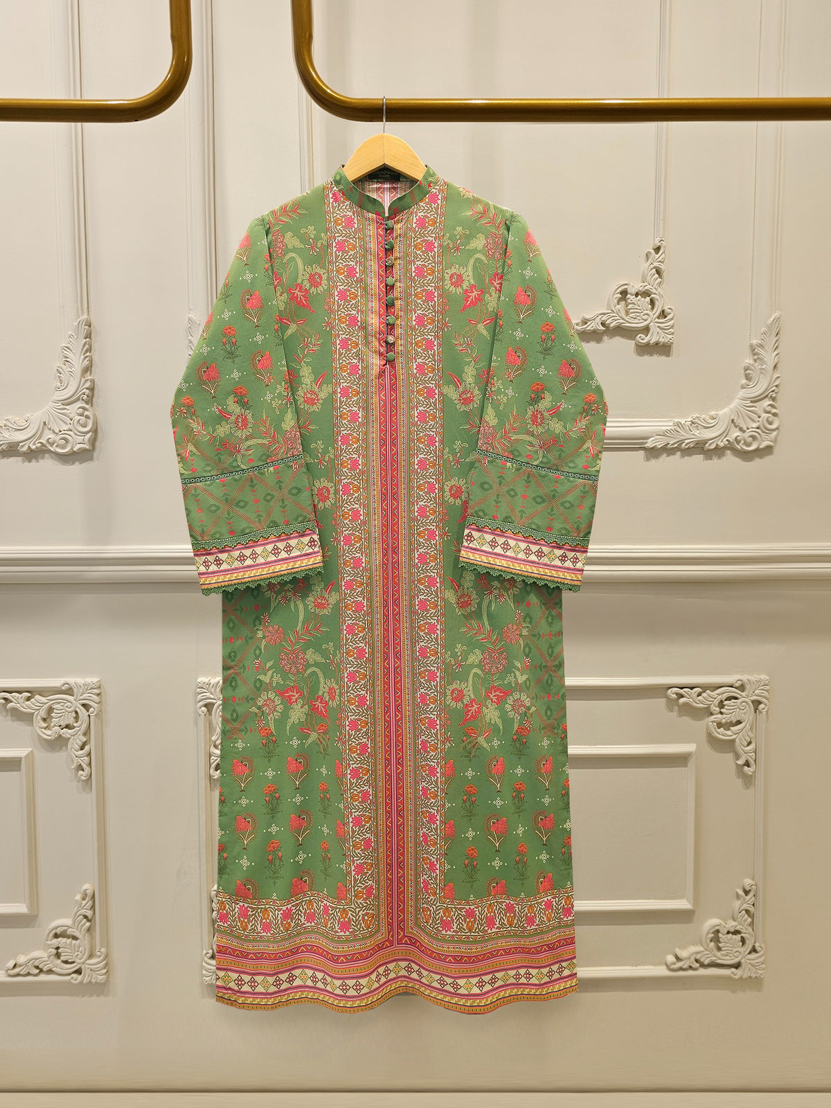 Digital Printed Cambric Shirt S112868