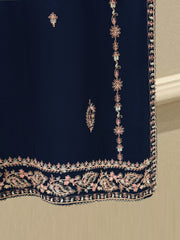 3 Piece - Pure Chiffon Embroidered Suit S112857