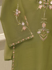 3 Piece - Pure Embroidered Cotton Net Suit S112928