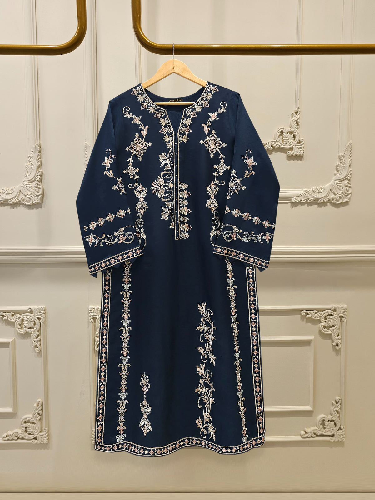 2 Piece- Pure Korean Silk Embroidered Suit S112937