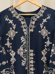 2 Piece- Pure Korean Silk Embroidered Suit S112937