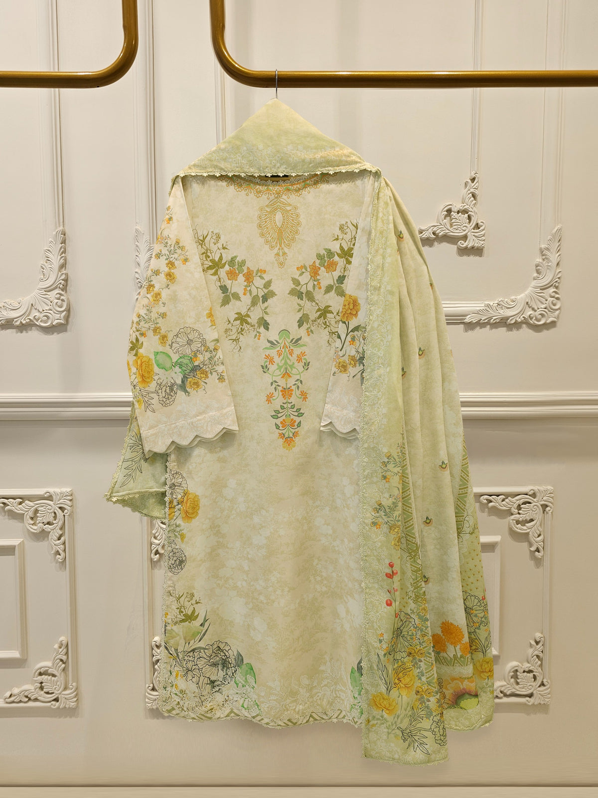 3 Piece - Digital Printed Embroidered Cambric Suit S112987