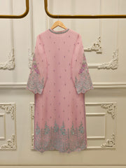 3 Piece - Pure Embroidered Cotton Net Suit S112986