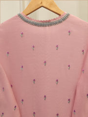 3 Piece - Pure Embroidered Cotton Net Suit S112986