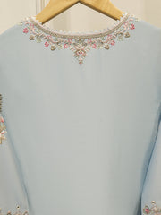 3 Piece - Pure Khaddi Silk Embroidered Suit S113006