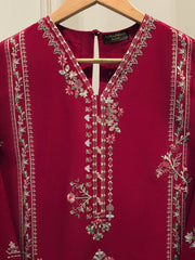 2 Piece - Embroidered Cambric Suit S113173