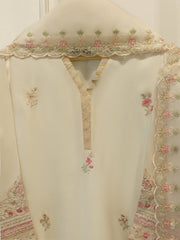 3 Piece- Pure Sheesha Silk Embroidered Suit S113238