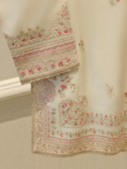 3 Piece- Pure Sheesha Silk Embroidered Suit S113238