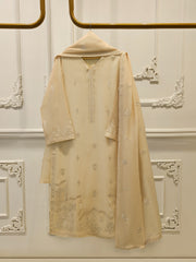 3 Piece - Pure Embroidered Cotton Net Suit S113224