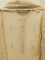 3 Piece - Pure Embroidered Cotton Net Suit S113224