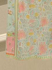 Digital Printed Embroidered Cambric Shirt S112869