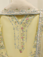 3 Piece - Pure Embroidered Cotton Net Suit S113239