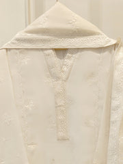 (Unstitched) 3 Piece - Pure Embroidered Cotton Net Suit S113611