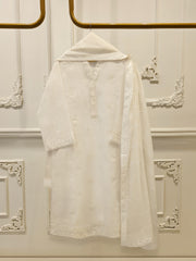 (Unstitched) 3 Piece - Pure Embroidered Cotton Net Suit S113611