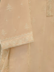 (Unstitched) 3 Piece - Pure Embroidered Cotton Net Suit S113609