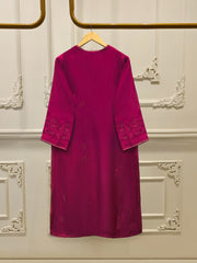 3 Piece- Pure Sheesha Silk Embroidered Suit S113884