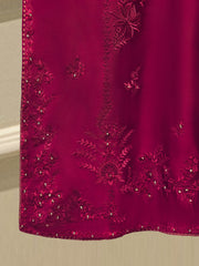 3 Piece- Pure Sheesha Silk Embroidered Suit S113884