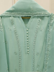 3 Piece - Pure Embroidered Cotton Net Suit S113911