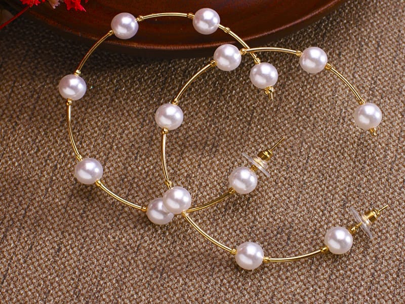 Diamante By Soeurs Pearl Hoops