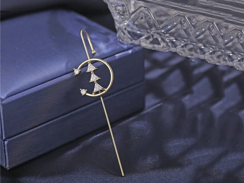 Diamante By Soeurs Single Gold Ear Cuff