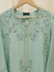 Pure Embroidered Sheesha Silk Shirt S114154