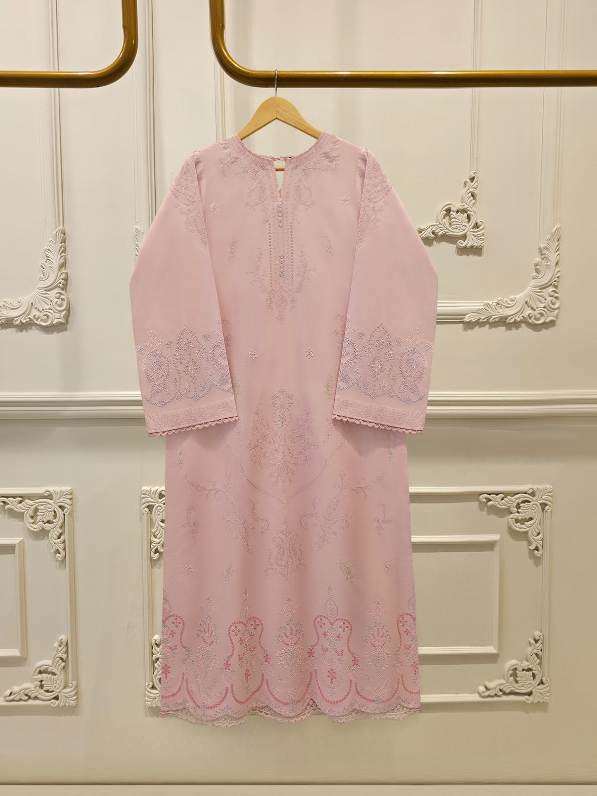 2 Piece - Embroidered Cambric Suit S114139