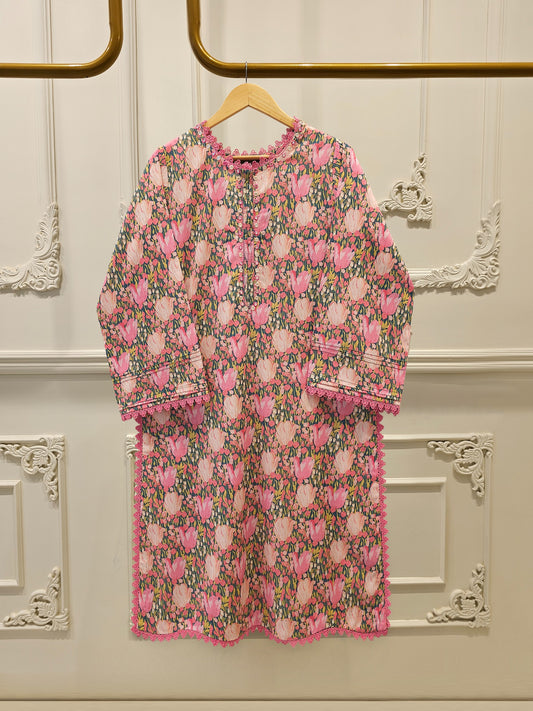 Digital Printed  Cambric Shirt S114152