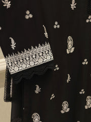 3 Piece - Pure Embroidered Cotton Net Suit S114179