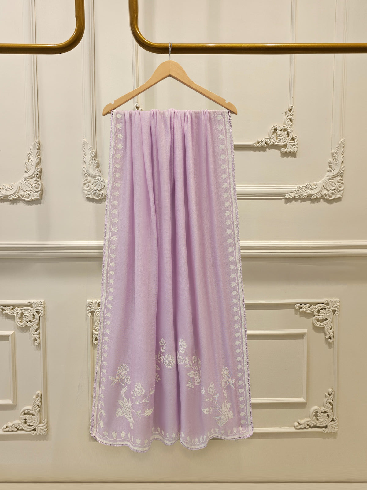 Hand Block Printed Pure Cotton Net Dupatta  D000245