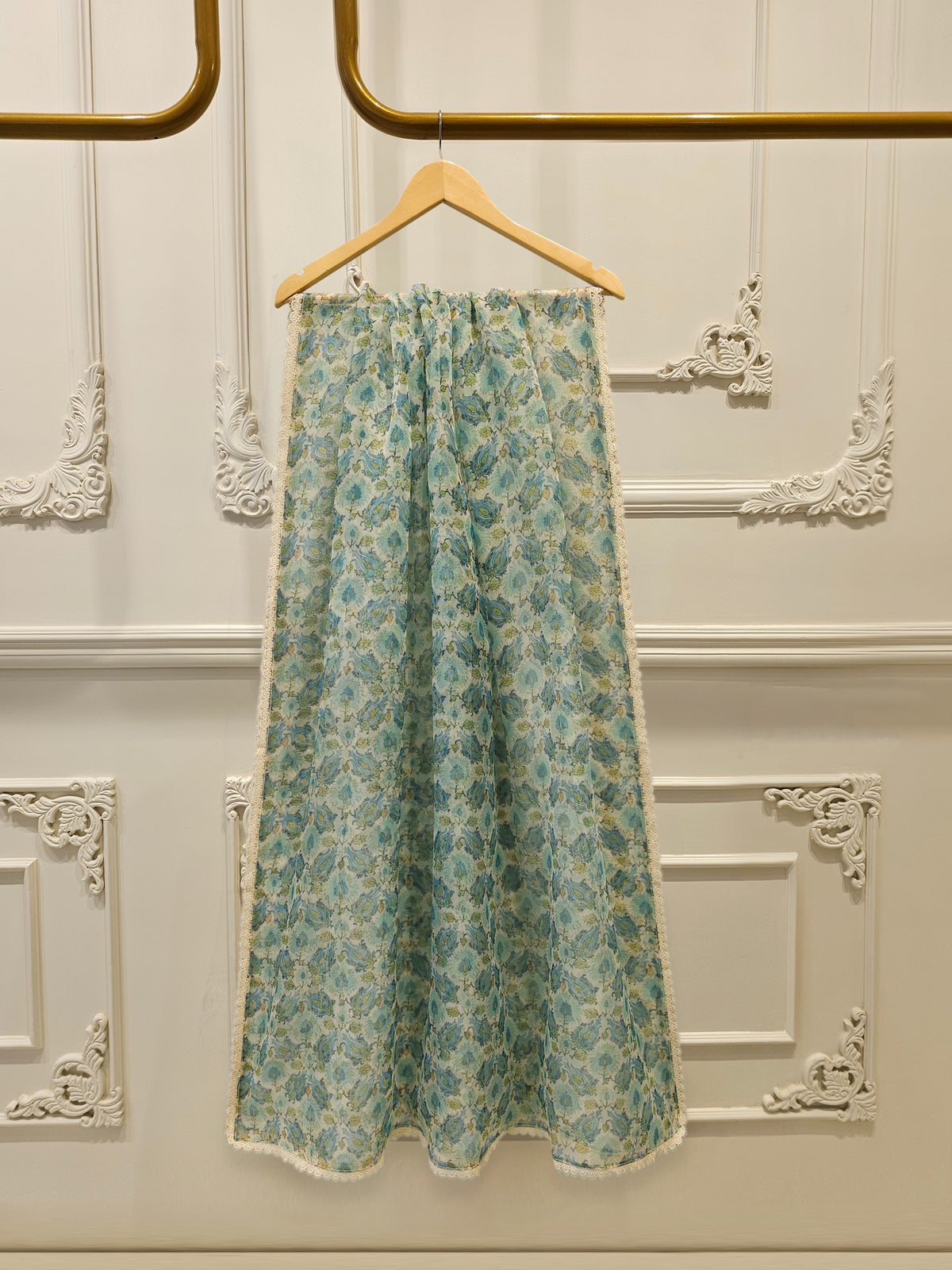 Printed Pure Organza Dupatta  D000232