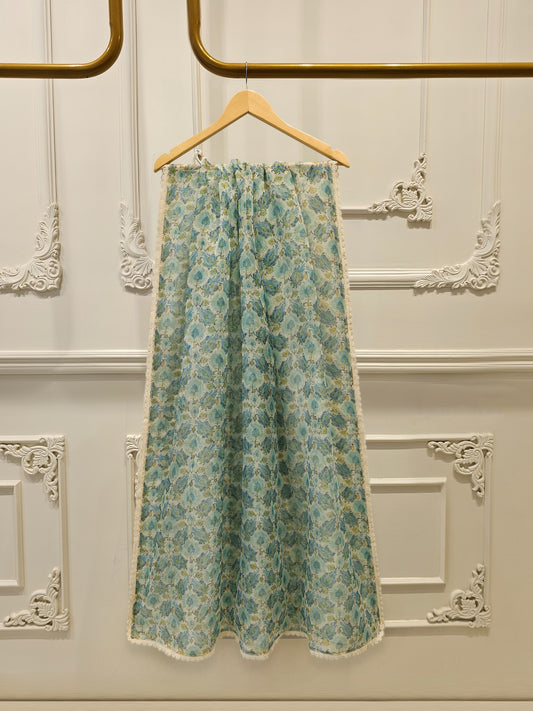 Printed Pure Organza Dupatta  D000232