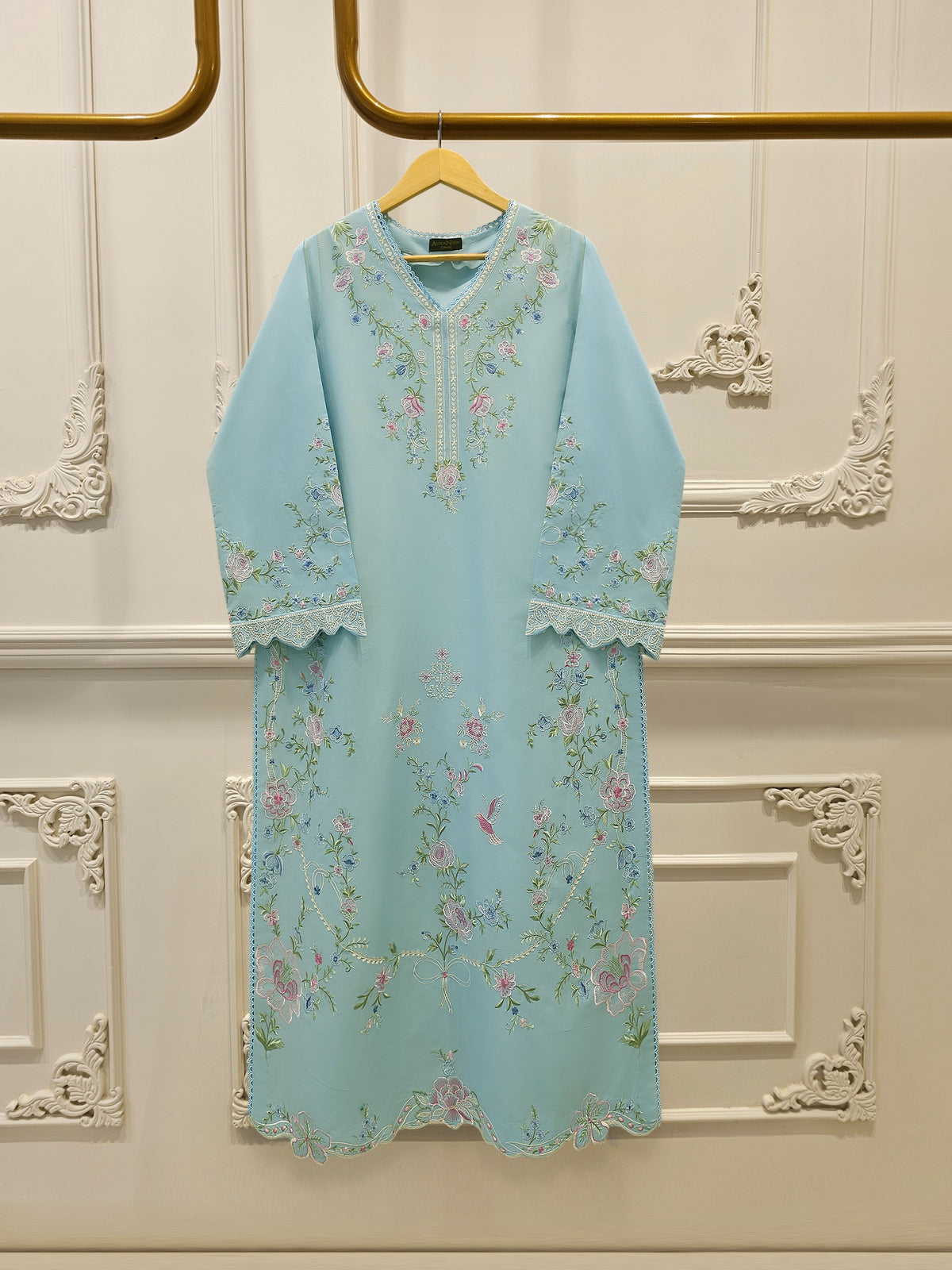 2 Piece - Embroidered Cambric Suit S114227