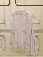 3 Piece - Pure Embroidered Cotton Net Suit S114258