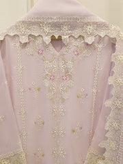 3 Piece - Pure Embroidered Cotton Net Suit S114258
