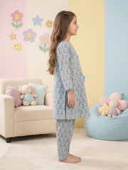 (Teens) 2 Piece - Digital Printed Lawn Suit TN00005