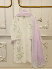 3 Piece - Embroidered Kora  Cotton Suit WS00308